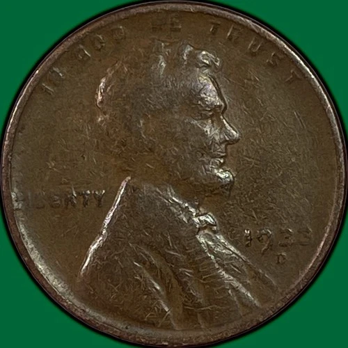 1933-D Lincoln Wheat Cent Fine F Coin #34255