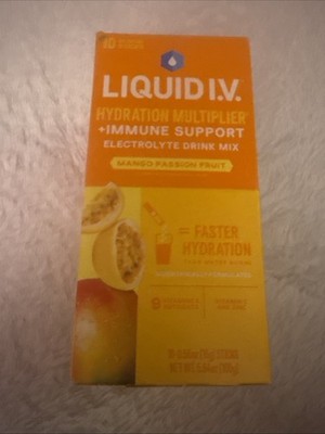Liquid I.V. Hydration Multiplier Mango Passionfruit 10 sticks Exp  11/2026