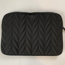 Kate Spade 15  Laptop Tablet Case Sleeve Black Quilted Zipper CLEAN