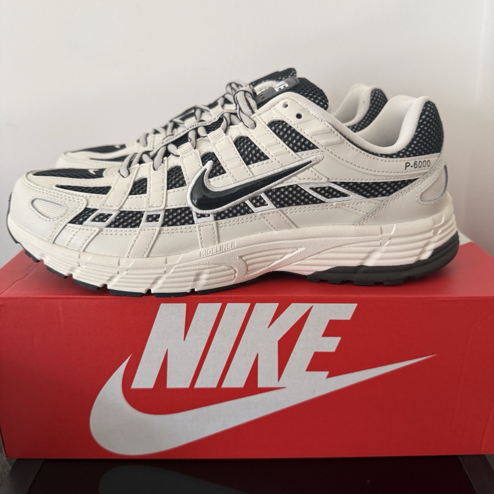 Size UK 10 - Nike P-6000 Sail Off Noir Medium Ash White Black Trainer - RRP £110 image 3