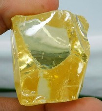 Huge 449.20 Ct Natural Yellow Zircon Rough   Certified Cambodian Gemstone