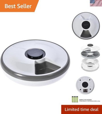 Dishwasher Safe Pet Food Dispenser with Cooling Ice Pack   Compact 12.4'' Design