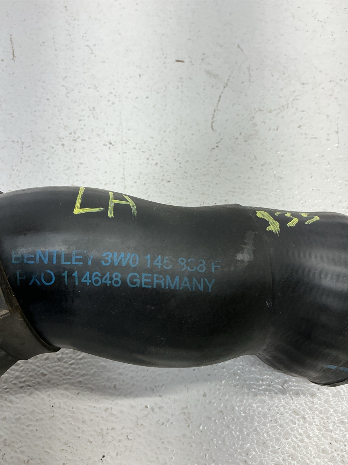 03-12 Bentley Continental Flying Spur 6.0L Left Side Intercooler Hose Pipe OEM