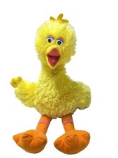 Sesame Street Official Big Bird Plush Yellow Teddy Bear Soft Toy Good Condition