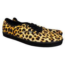 Vans Authentic Lowpro Leopard Print Lace-up Sneakers 8.5W/7M Unisex Skater Retro