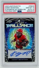 2023 Leaf Eclectic Kenny Mcintosh Flash of Brillance Zebra  /4 Auto 10 PSA 10