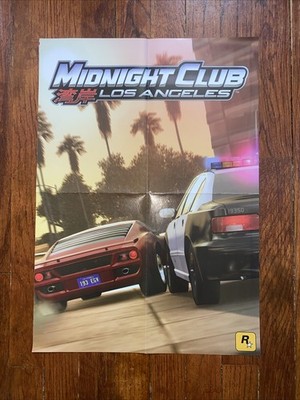 VTG Rockstar Games Midnight Club Los Angeles Magazine Promo Poster 20.5 x 14.5