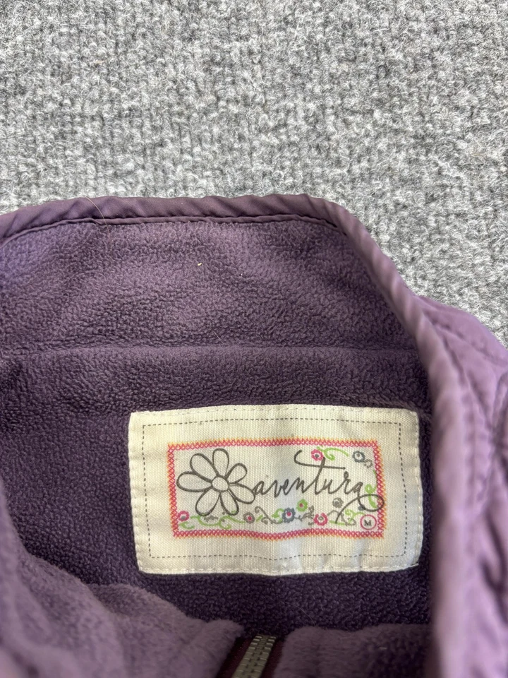 Chaleco Aventura Mujer Medio Púrpura Acolchado Cremallera Completa Sin Mangas Forrado de Vellón Foto 2 de 4