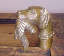 (B549) metal dog and bird cane walking stick head (Pick up or post uk, Dy4)