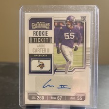 2023 Panini Contenders Rookie Ticket Andre Carter II #170 Auto Minnesota Vikings