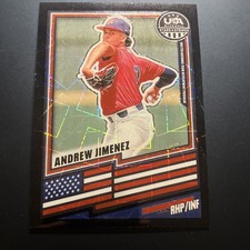 2026 Panini Stars & Stripes Andrew Jimenez BLACK VELOCITY PRIZM SP #'d 09/39 (M1