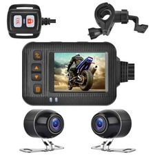 Motorcycle Dash Cam Front Rear Dual Lens DVR 1080P Waterproof Video Recorder