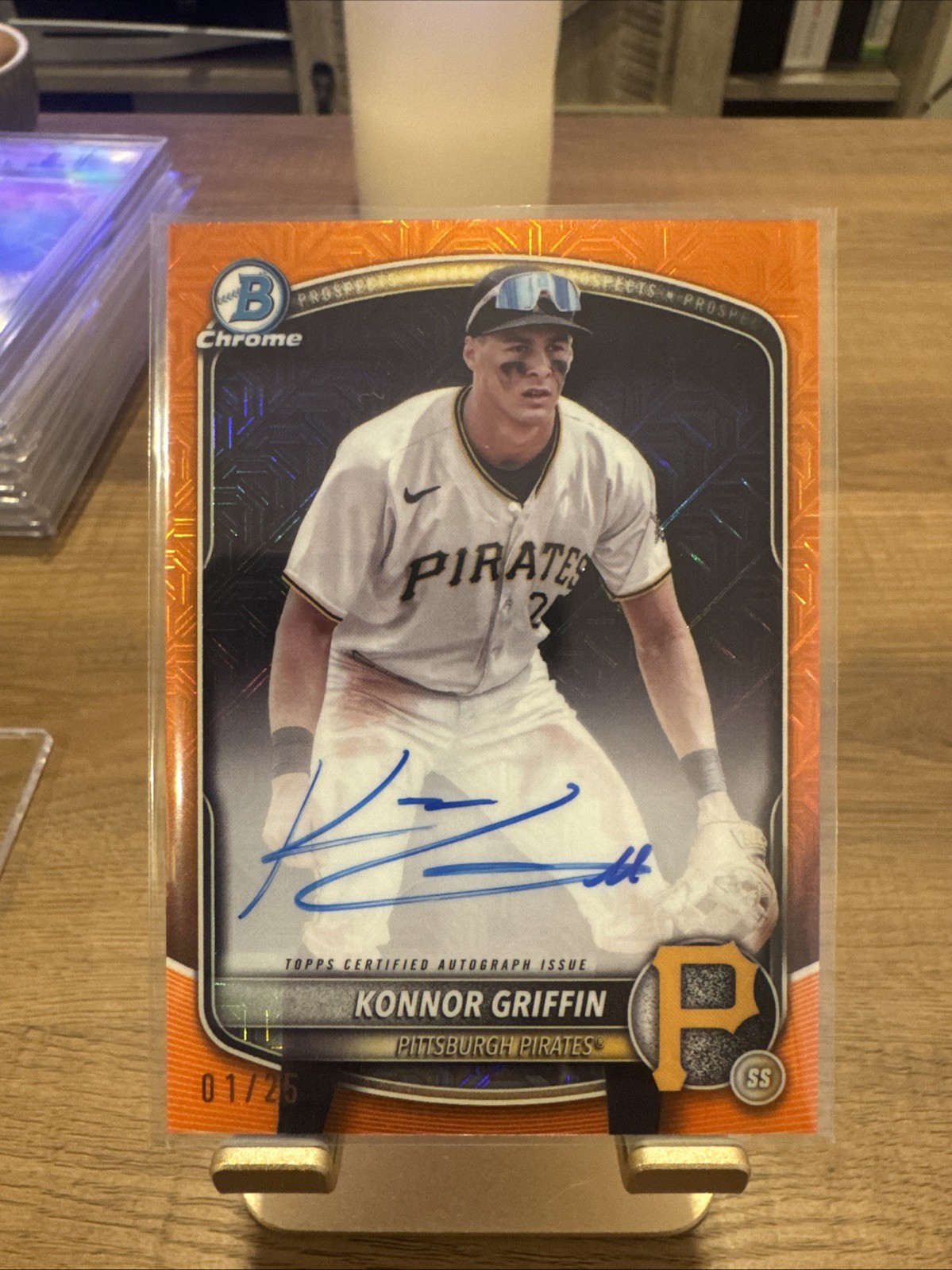2025 Bowman Chrome Prospect Mega Box Autographs Konnor Griffin Orange /25