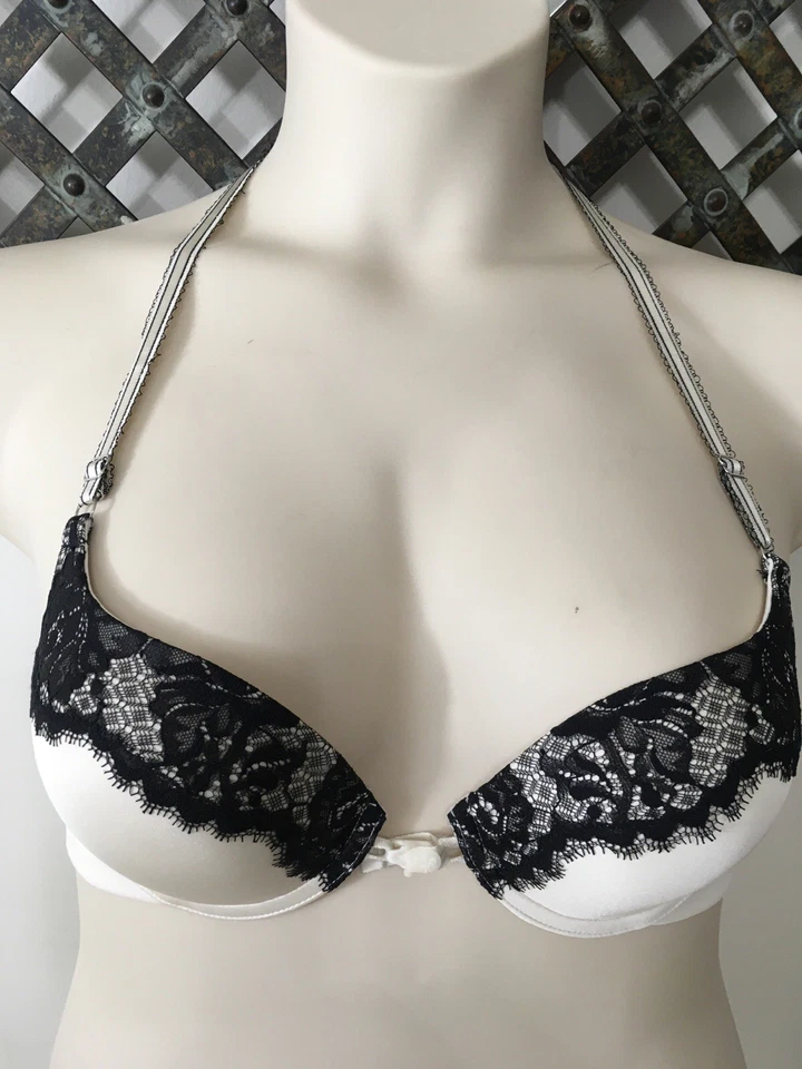 LILY OF FRANCE Lot Of 2 Padded Underwired Push Up Bras Adjustable Straps Size 34 - Image 3 of 4