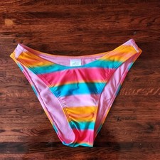 Wild Fable Low Rise Cheeky Bikini Bottom Juniors Small Colorful Swimwear