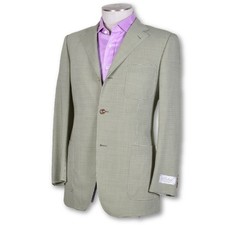 NEW Belvest Green Check 3 Button Dual Vent Fully Lined Super 120s Sportcoat 40 R