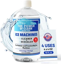 Ice Machine Cleaner & Descaler 16 fl oz 4 Uses | Nickel Safe Ice Maker Cleane...