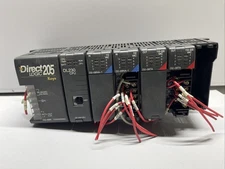 Koyo Direct Logic 205 PLC DL230 CPU w/ 5 Slot Expansion Rack D2-06B 110/220 VAC