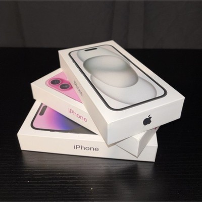 Apple iPhone 14 Pro, 15, 16 Multicolor Retail Boxes Lot of 3