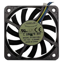 60x60x10mm 12V DC Fan, PWM Function, Model R126010BUAF, 14005200 RPM, 2144 dB...