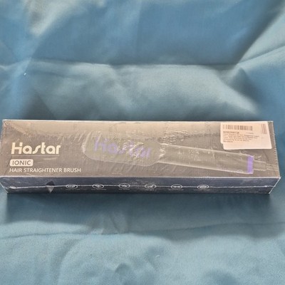 Hastar Ionic Hair Straightener Brush S1123R, 400°F, Fast Heat, Black