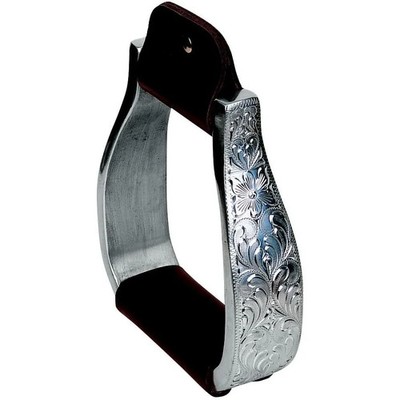 Weaver Leather Engraved Aluminum Western Stirrups   Visalia Style