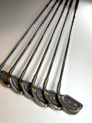 Vintage Ping ISI-K White Dot Iron Set Karsten 4-8, W, Steel Shaft RH