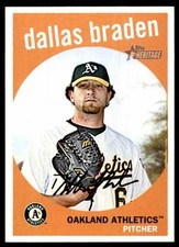2008 Topps Heritage Black Back Dallas Braden #557