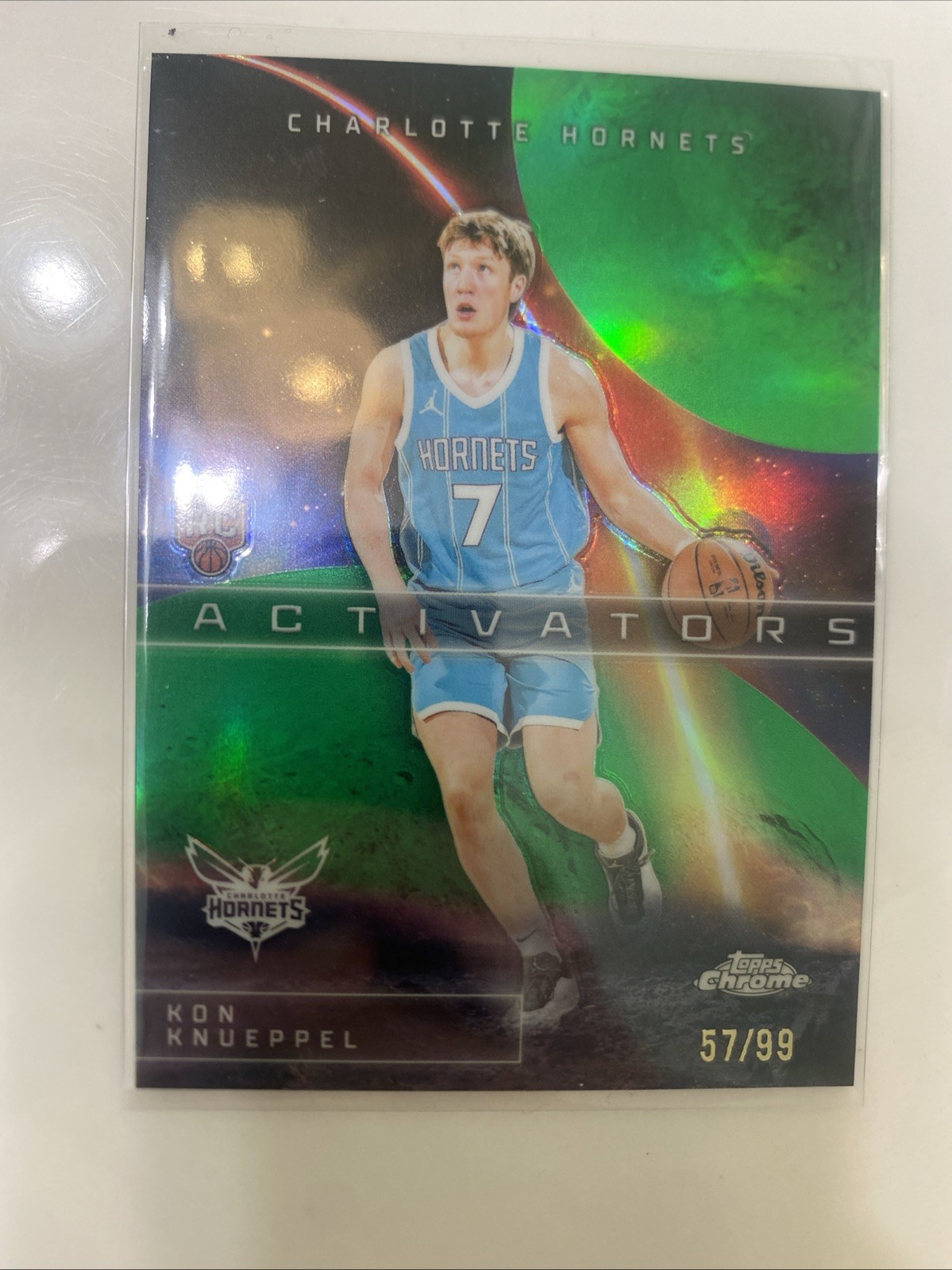 2025-26 Topps Chrome Kon Knueppel (RC) Green Activators /99