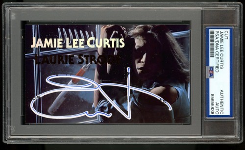 Jamie Lee Curtis Signed Laurie Strode Halloween Custom Trading Card PSA Slab 1/1