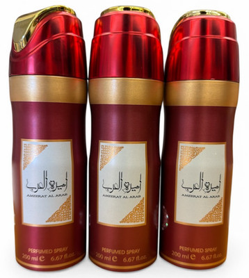 3 x Lattafa Ameerat Al Arab Perfumed Spray Deodorant (3x200ml)