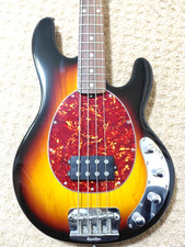 Music Man StingRay Bass Sunburst Hipshot D-Tuner Hard Case Used Crack Japan