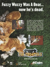 Anuncio impreso vintage 2000 Fur Fighters original 2 p&aacute;ginas Sega Dreamcast 42x27 cm NEX 07