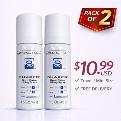 Sebastian Shaper Root Raise Lifting Spray 1.5oz x2 Travel Size   FREE DELIVERY