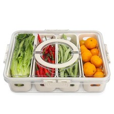 Salad Bar Containers for Fridge with Lid and Handle, Fruit Storage Containers...