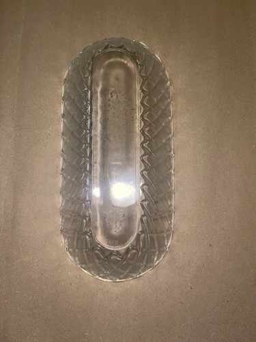 Vintage Klarglas Sellerie Cracker Relish Schale Indiana Glas Korbgeflecht - Bild 2 von 3