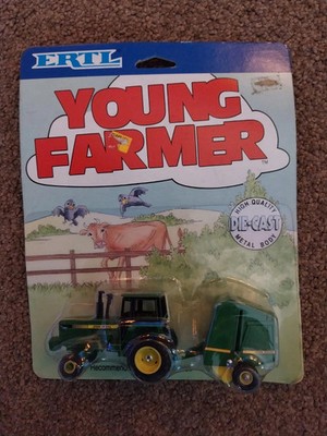 Vintage 1980's Ertl Young Farmer John Deere Die Cast Brand New in Box 1:64