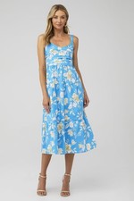 MINKPINK Zinnia Midi Sundress Blue Multi Size XS Summer Dress