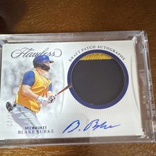 2025 Panini Impeccable Blake Burke Patch Autograph Milwaukee #EJA-BB