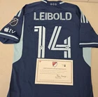 Sporting KC TIM LEIBOLD Signed Match Game Used Soccer Jersey 2024 Season BLUE