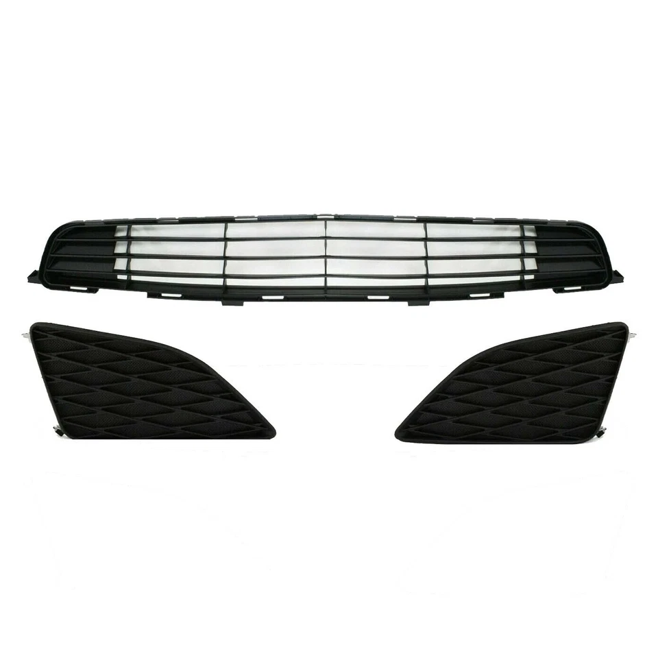 NEW FRONT BUMPER LOWER GRILLE AND FOG COVERS BLACK FOR 2009-2010 TOYOTA COROLLA Foto 2 de 4