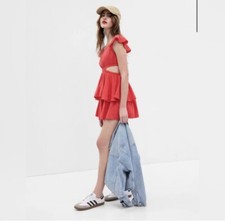 PROJECT GAP NWT Side Cutout Ruffle Hem Mini Dress - Size X Large