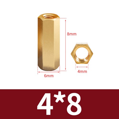 Threaded Rod Connecting Nuts Allthread bar Brass Hexagon Connectors M2 to M6 - Picture 81 of 130