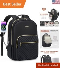 17.3 Inch Waterproof Laptop Backpack for Women with USB Port & Anti-Theft Pocket