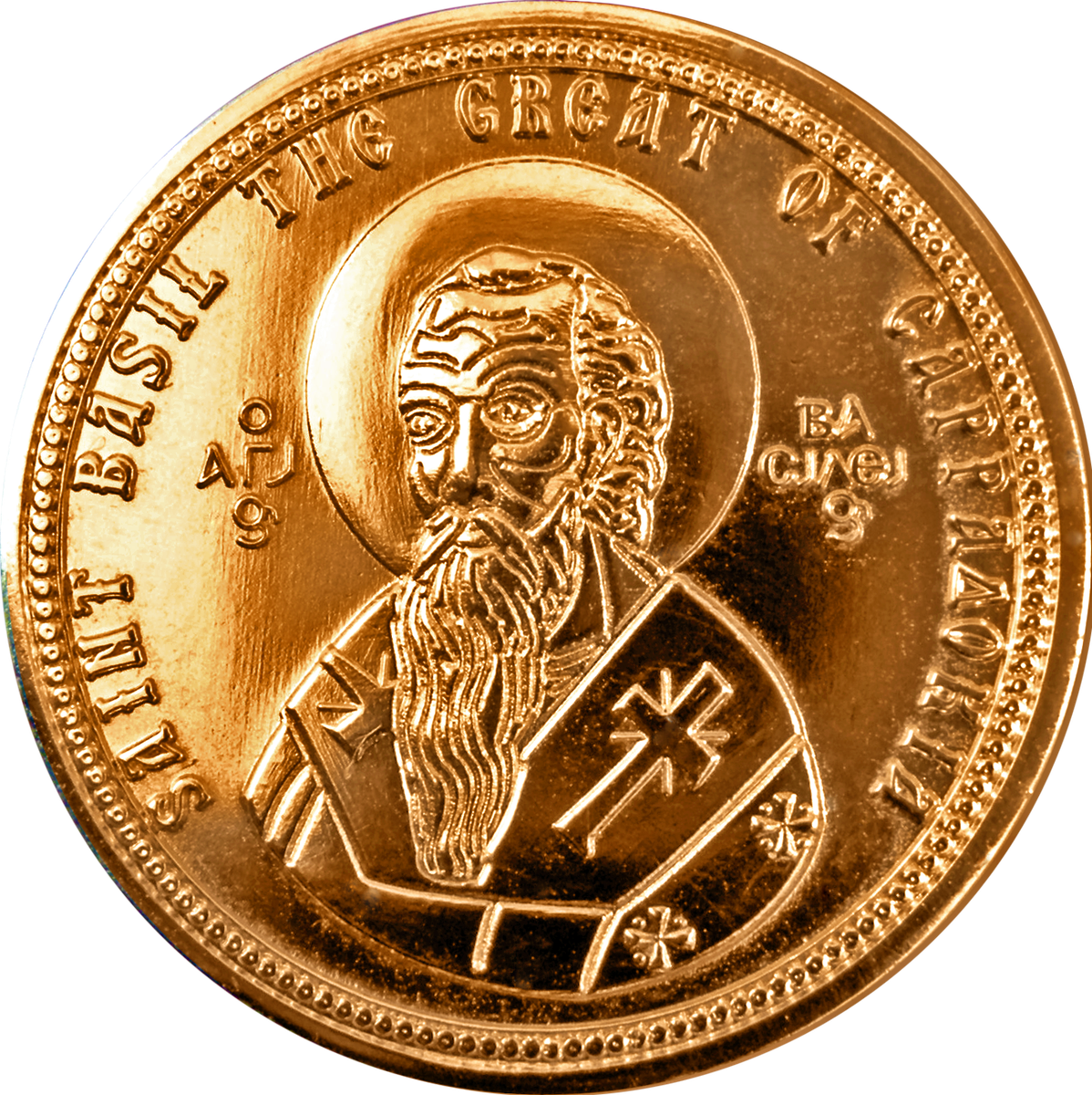 Golden Vasilopita St. Basil Coin, Orthodox New Year Lucky Keepsake