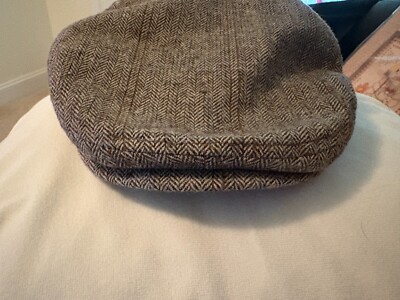 Cat & Jack Newsboy Hat Infant Toddler 12-24 Mos Brown Cap Herringbone NWT