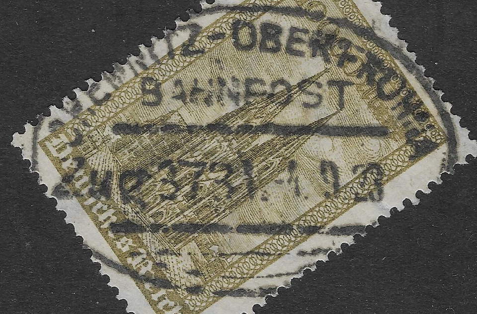 GERMANY 1923. 10,000m WITH A GOOD RAILWAY POSTMARK. SG.268.    (A926) - Image 3 of 4