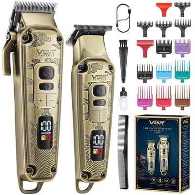 VGR Hair Clipper for Men Professional Hair Trimmer Barber Clippers Set, Cord/...