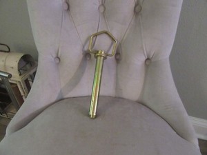 6 Inch Brass or Bronze Coated Clevis Pin for Unknown Use  Great Shape