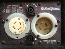 Renkus Heinz—Neutrik Speakon & Hubble—Speaker Input Plate-w-Bi-Amp-4-Pole